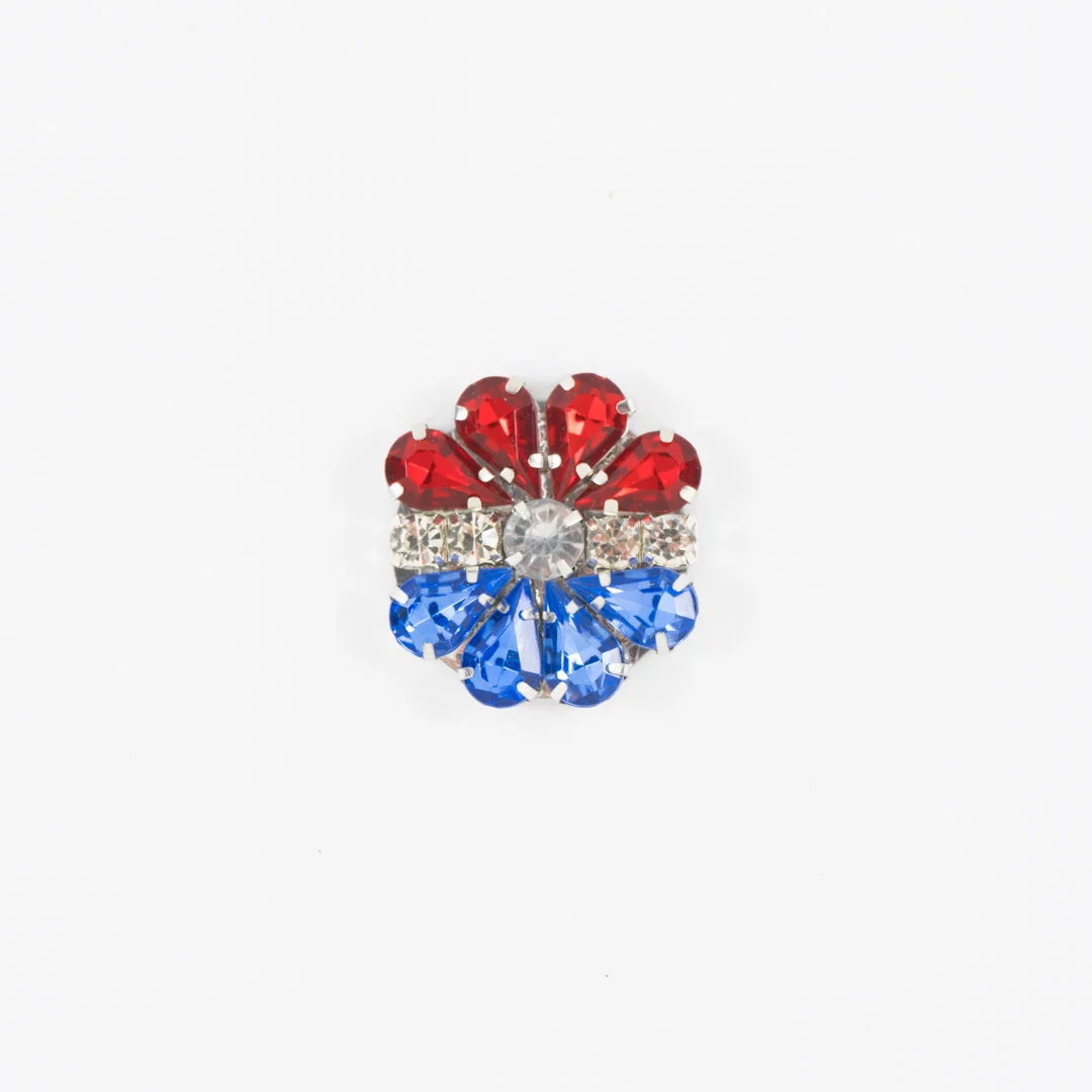 Escarapela Paraguay/Francia con Strass Handmade
