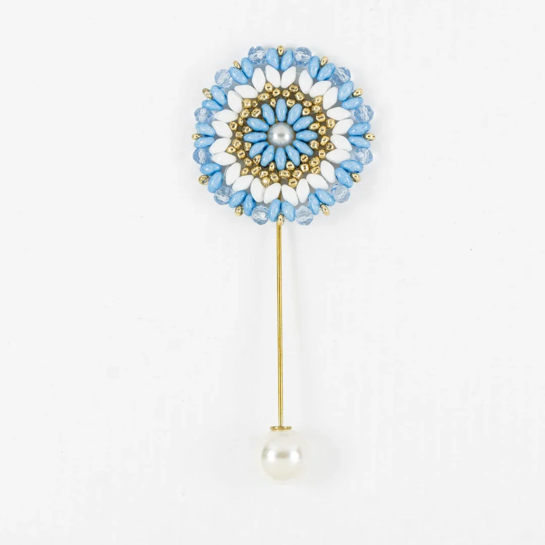 Escarapela de Argentina con Perlas Handmade