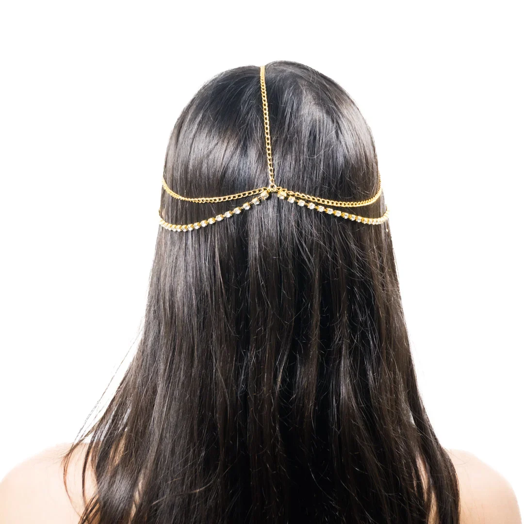 Head chain Dorada single Strass
