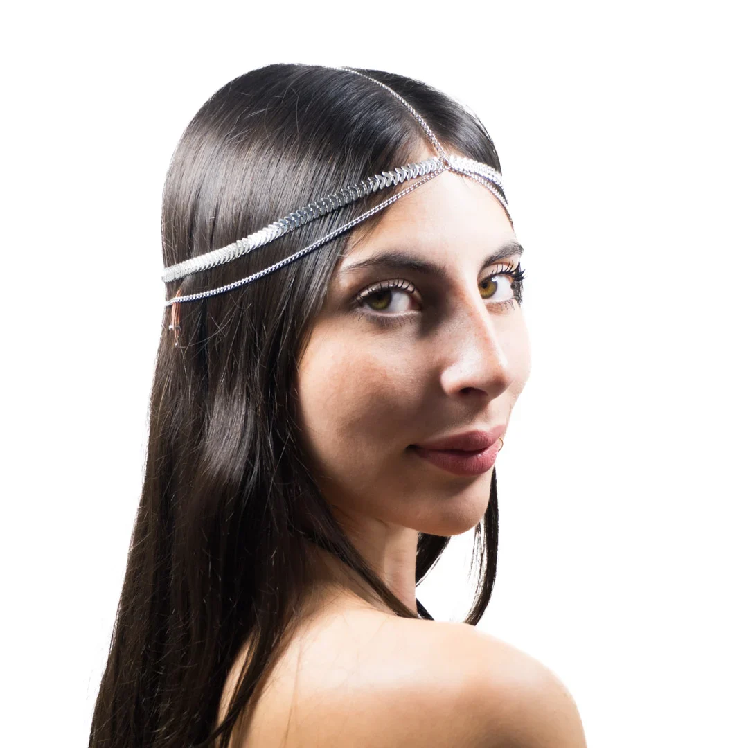 Head chain Plateada Cadena espigada