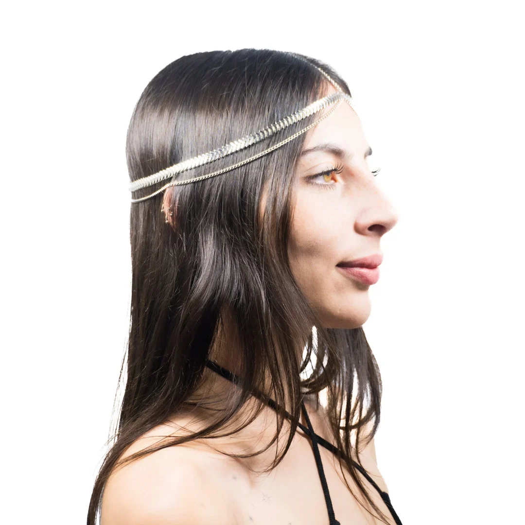 Head chain Plateada Cadena espigada