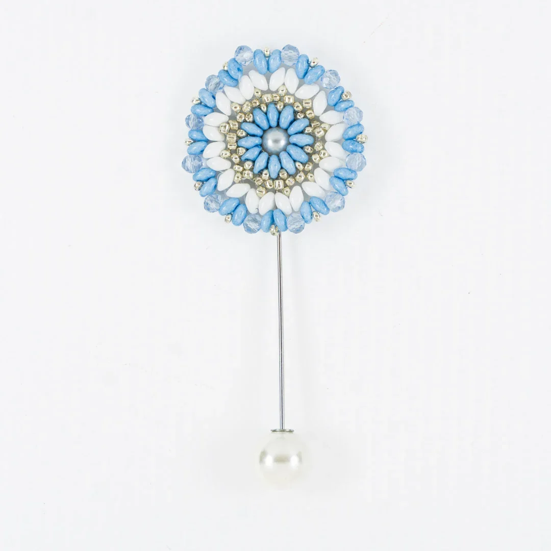 Escarapela de Argentina con Perlas Handmade