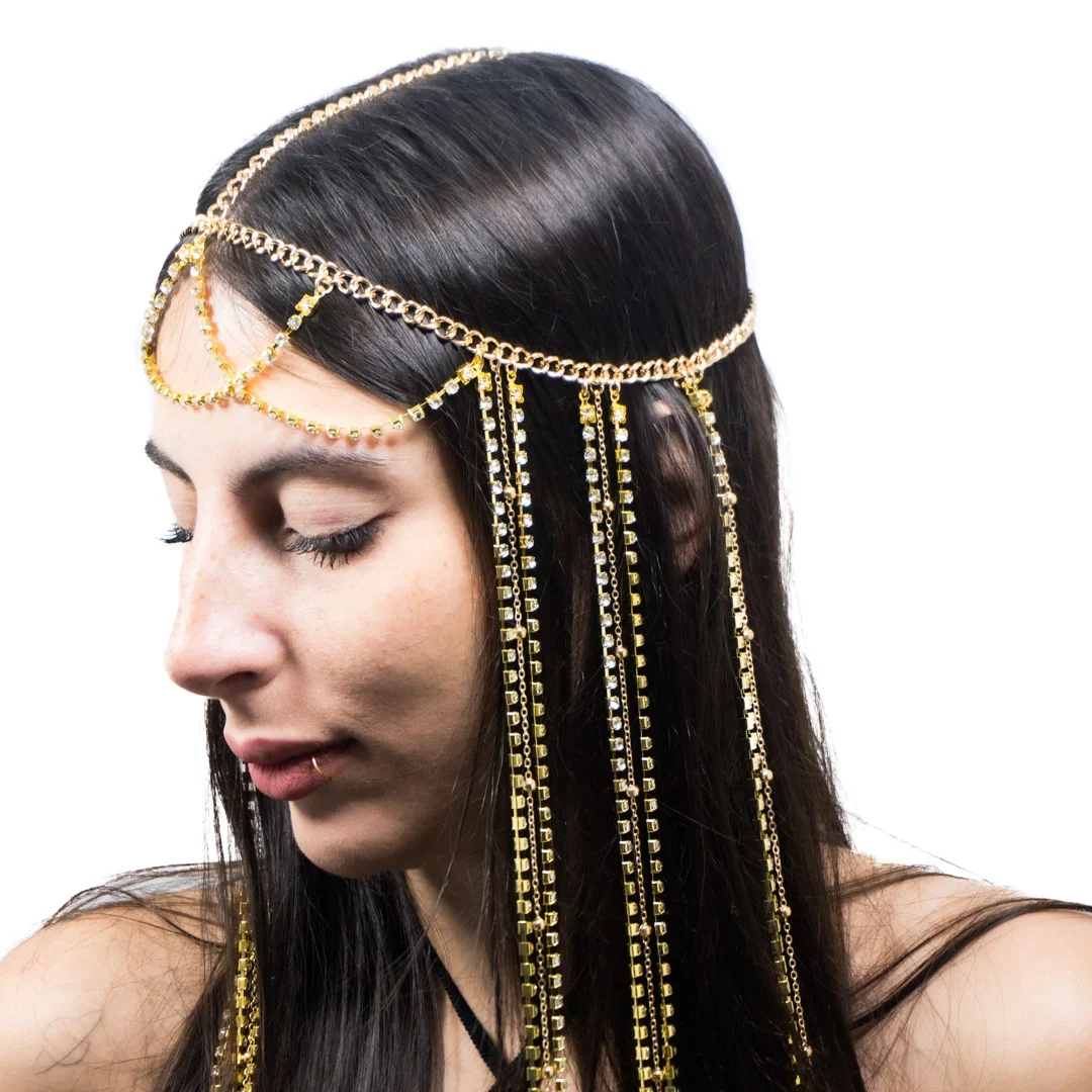 Head chain Dorado long Strass